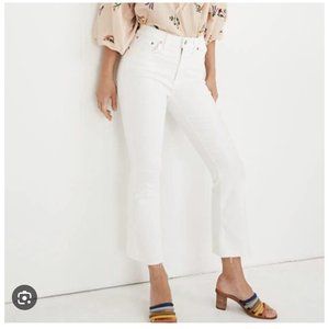 Madewell Womens Size 26 Cali Demi Boot Jeans White High Rise